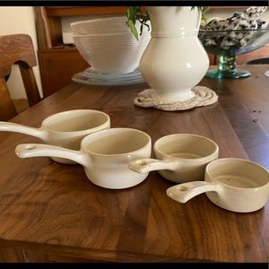 Ceramic handmade measuring cups decor